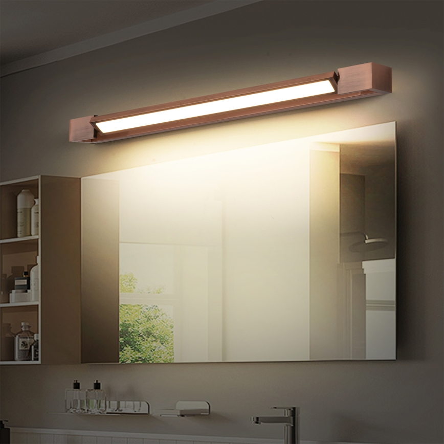 Brilagi - LED-spiegelverlichting voor de badkamer AQUA LINE LED/18W/230V 60 cm IP44 brons CRI 90