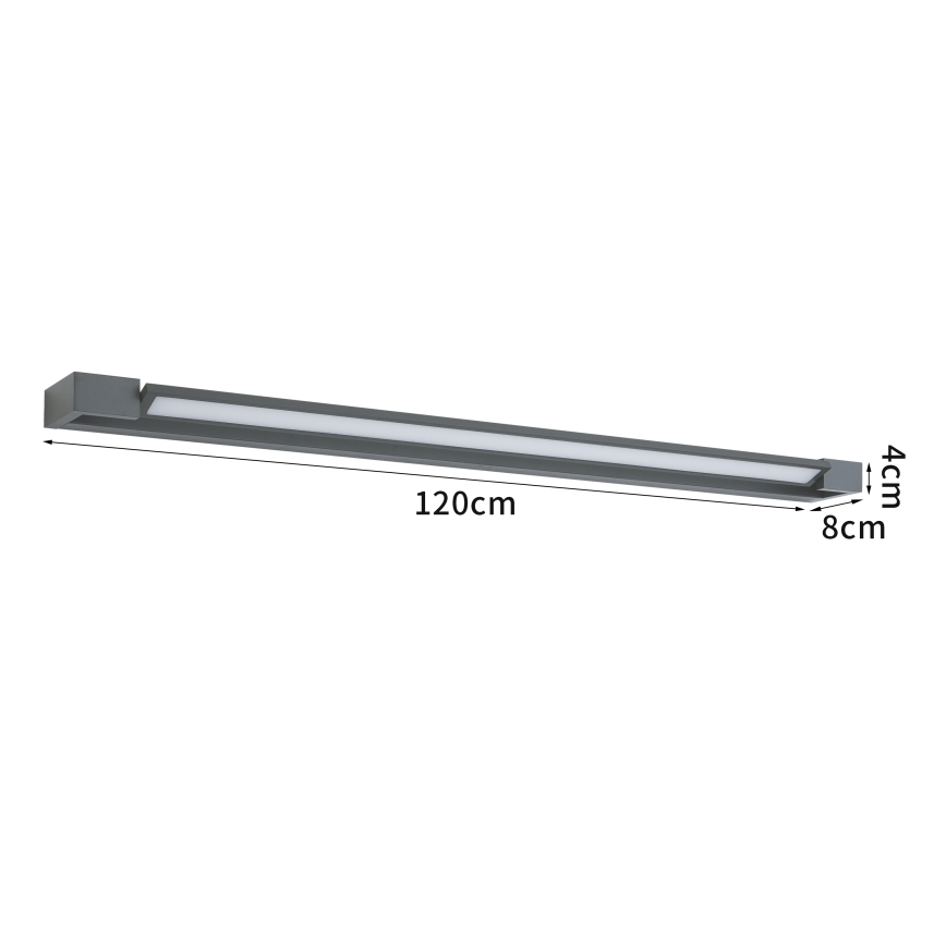 Brilagi - LED spiegelverlichting AQUA LINE LED/36W/230V 120 cm IP44 antraciet CRI 90