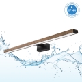 Brilagi - LED-spiegelverlichting voor de badkamer 3-in-1 WOODY MIRROR LED/15W/230V 80 cm IP44 zwart/eiken-walnoot