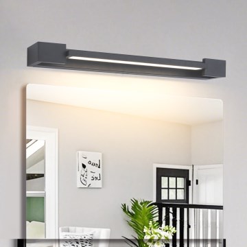 Brilagi - LED-spiegelverlichting voor de badkamer AQUA LINE LED/12W/230V 45 cm IP44 antraciet CRI 90
