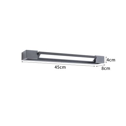 Brilagi - LED-spiegelverlichting AQUA LINE LED/12W/230V 45 cm IP44 antraciet
