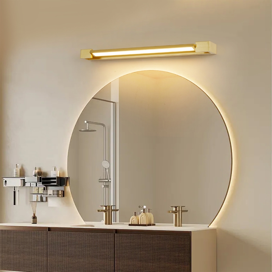 Brilagi - LED-spiegelverlichting voor badkamer AQUA LINE LED/18W/230V 60 cm IP44 goud CRI 90