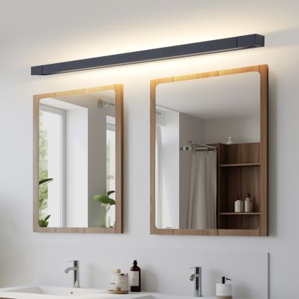 Brilagi - LED-spiegelverlichting voor badkamer AQUA LINE LED/36W/230V 120 cm IP44 zwart CRI 90