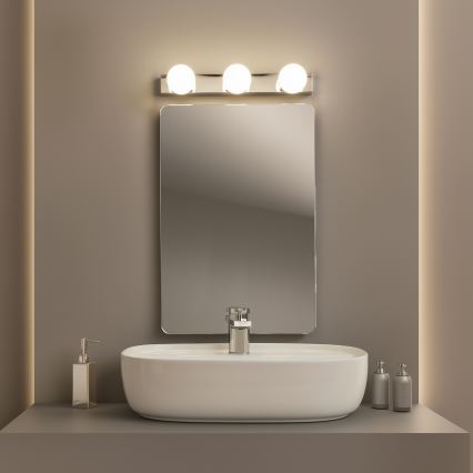 Brilagi - HOLLYWOOD LED-spiegelverlichting voor de badkamer 3xLED/3W/230V 39 cm IP44 glanzend chroom