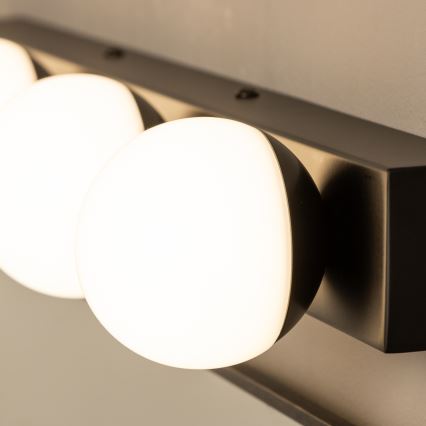 Brilagi - LED-badkamerspiegelverlichting HOLLYWOOD 4xLED/3W/230V 53 cm IP44 zwart