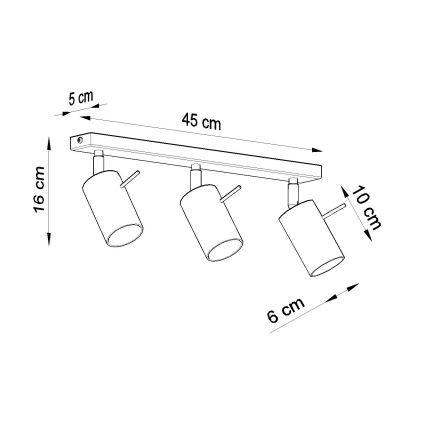 Brilagi -  LED spot ASMUS 3xGU10/7W/230V zwart