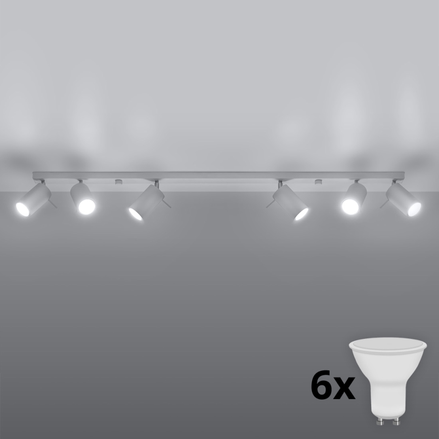 Brilagi -  LED spot ASMUS 6xGU10/7W/230V wit