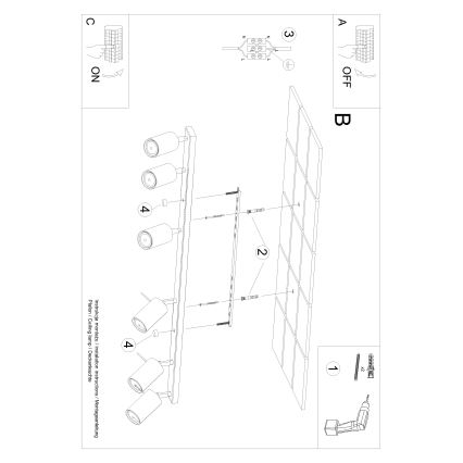 Brilagi -  LED spot ASMUS 6xGU10/7W/230V wit