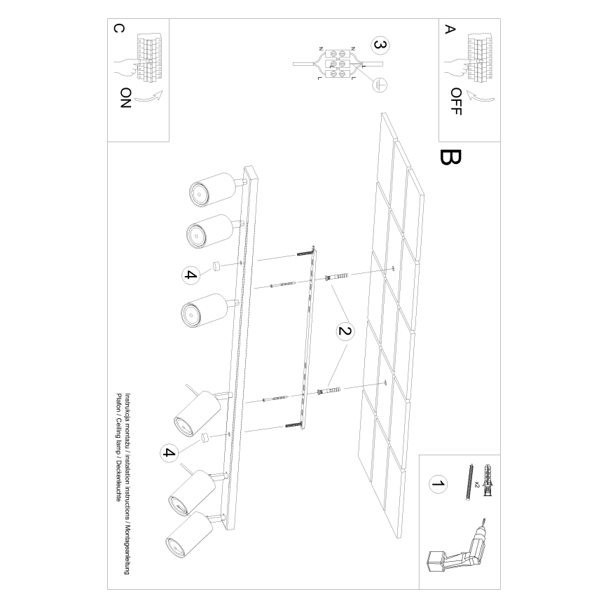 Brilagi -  LED spot ASMUS 6xGU10/7W/230V wit