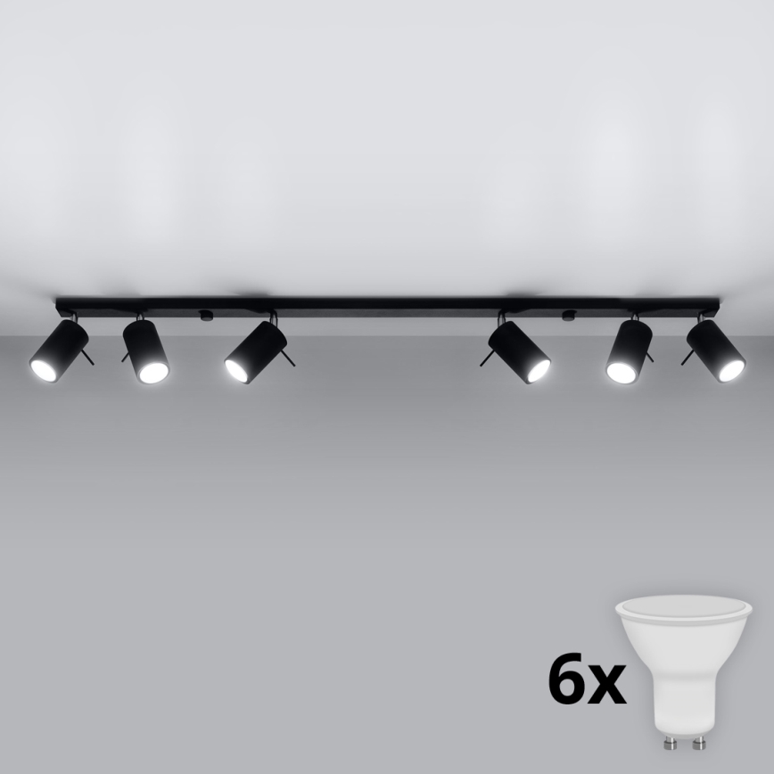 Brilagi -  LED spot ASMUS 6xGU10/7W/230V zwart