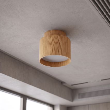 BRILAGI - LED plafondspot BACKLIT 1xGX53/15W/230V + LED/3W Ø 8 cm eiken decor