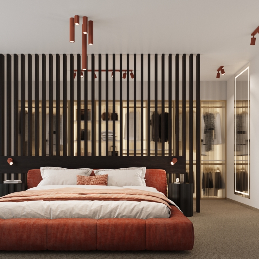 Brilagi - LED-spot CRESTO 1x GU10/10W/230V 20 cm rood