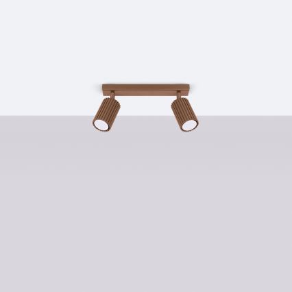 Brilagi - LED-spot CRESTO 2xGU10/10W/230V bruin