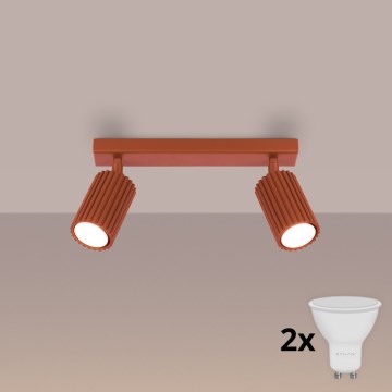 Brilagi - LED-spot CRESTO 2xGU10/10W/230V rood