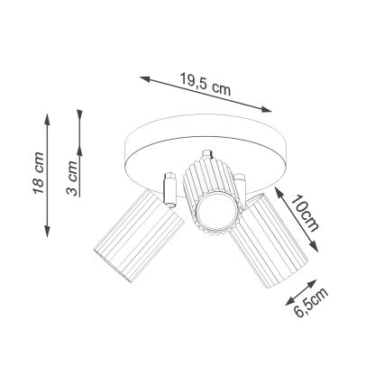 BRILAGI - LED-spot CRESTO 3xGU10/10W/230V oranje
