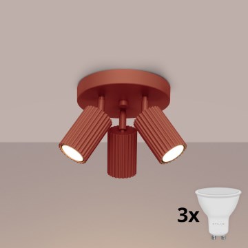 Brilagi - LED-spot CRESTO 3xGU10/10W/230V rood