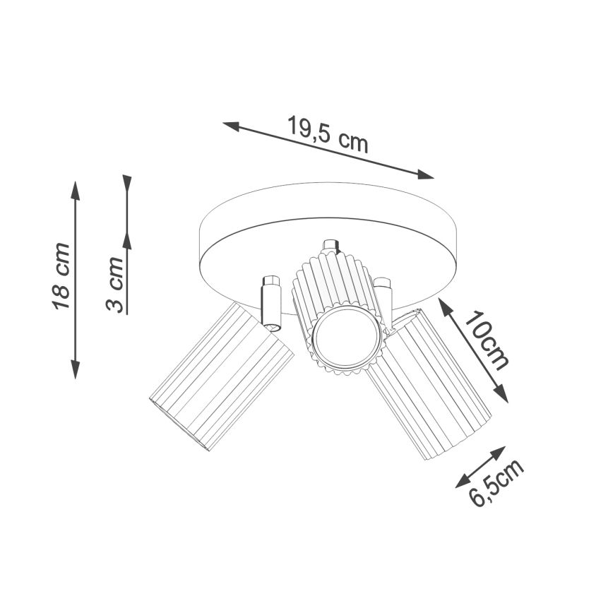 Brilagi - LED-spot CRESTO 3xGU10/10W/230V rood