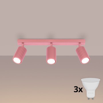 Brilagi - LED-spot CRESTO 3xGU10/10W/230V roze