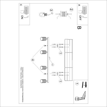 Brilagi - LED-spot CRESTO 4x GU10/10W/230V turkoois