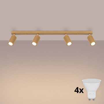 Brilagi - LED-spot CRESTO 4xGU10/10W/230V goudkleurig