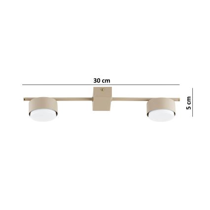 Brilagi - LED-spot MONO 2xGX53/30W/230V beige