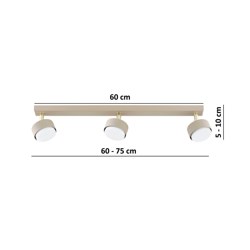 Brilagi - LED-spot MONO 3xGX53/30W/230V beige