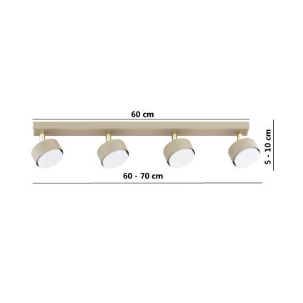 Brilagi - LED-spot MONO 4xGX53/30W/230V beige