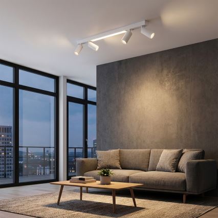 Brilagi - LED-spot SELE 4xGU10/30W/230V + LED/25W wit