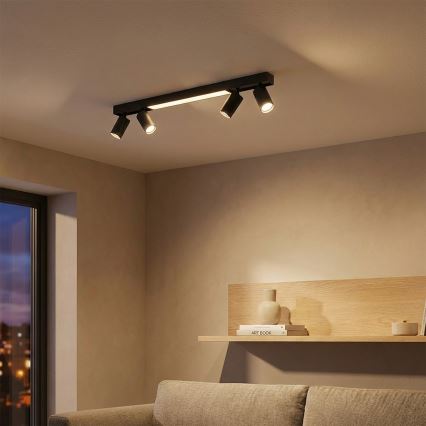 Brilagi - LED-spot SELE 4xGU10/30W/230V + LED/25W zwart
