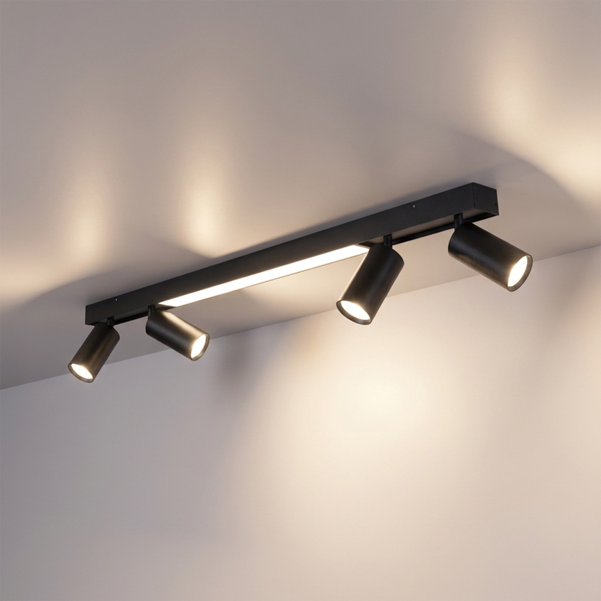 Brilagi - LED-spot SELE 4xGU10/30W/230V + LED/25W zwart