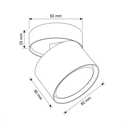 BRILAGI - LED-spot SMOOTH TILTY 1xGX53/15W/230V zwart