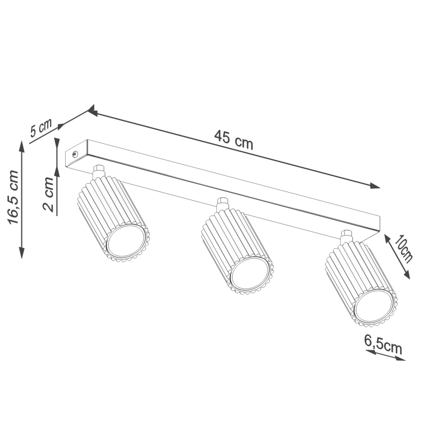 Brilagi - LED-spotarmatuur CRESTO 3x GU10/10W/230V, goudkleurig