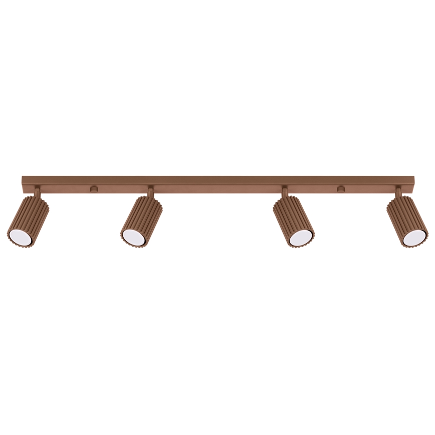 Brilagi - LED-spotarmatuur CRESTO 4x GU10/10W/230V bruin