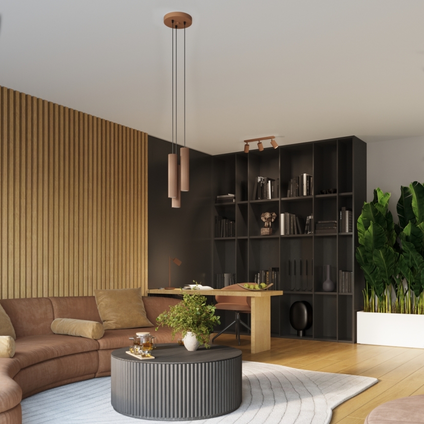 Brilagi - LED-spotarmatuur CRESTO 4x GU10/10W/230V bruin