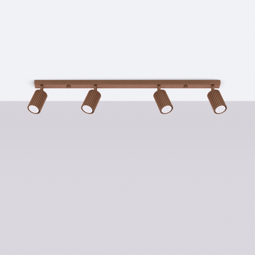 Brilagi - LED-spotarmatuur CRESTO 4x GU10/10W/230V bruin