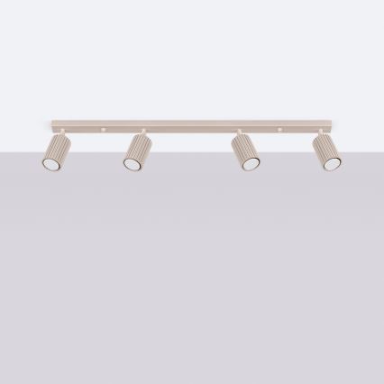 Brilagi - LED-spotarmatuur CRESTO 4xGU10/10W/230V taupe