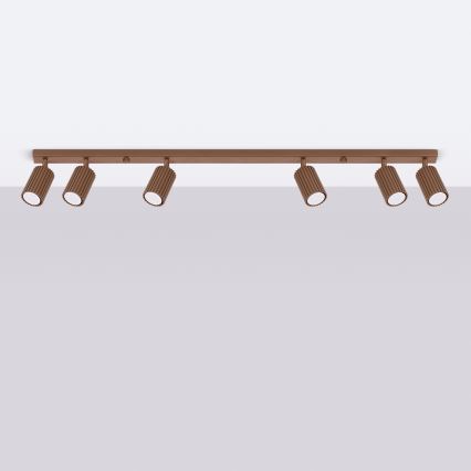 Brilagi - LED spotarmatuur CRESTO 6xGU10/10W/230V bruin