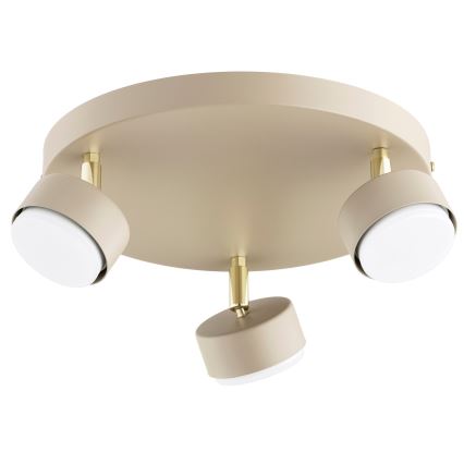 Brilagi - LED-spotarmatuur MONO 3xGX53/30W/230V beige/goud