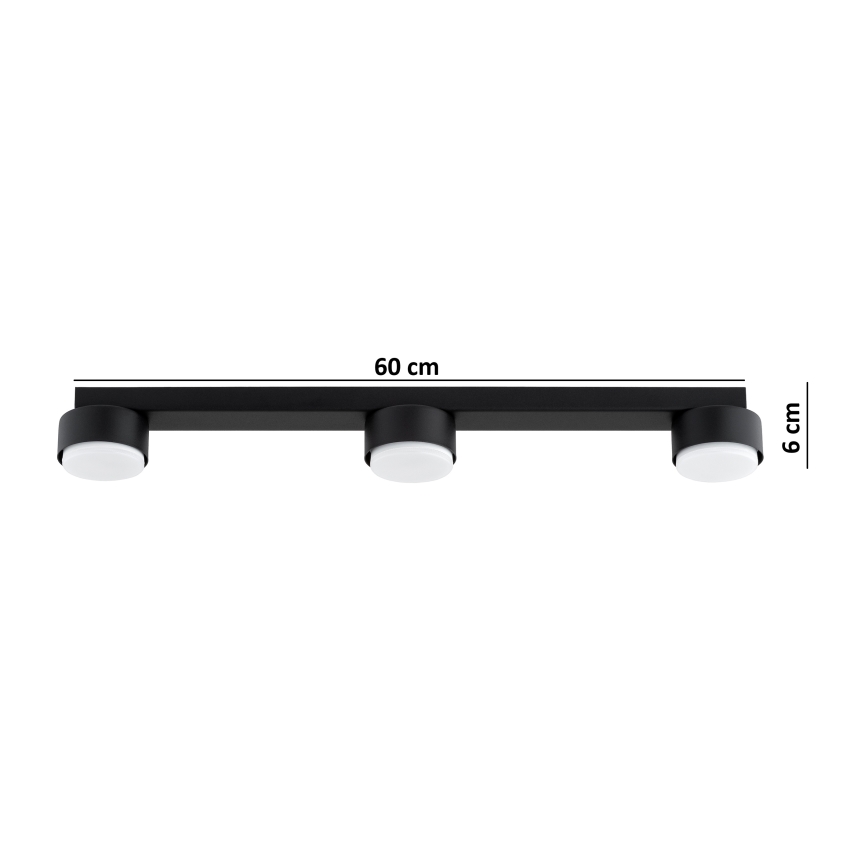 Brilagi - LED-spotarmatuur MONO 3xGX53/30W/230V zwart