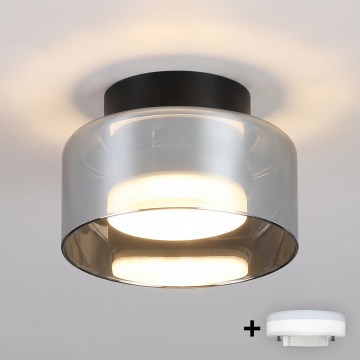 Brilagi - LED Spotlamp AURA LUX 1xGX53/30W/230V Ø 13 cm zwart/gerookt glas