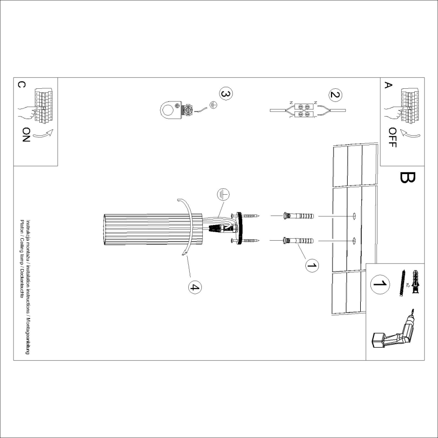 Brilagi - LED-spotlamp CRESTO 1x GU10/10W/230V 20 cm goudkleurig