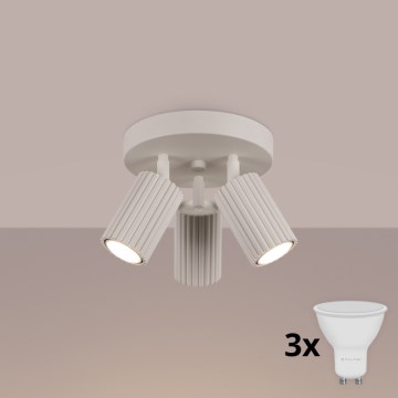 Brilagi - LED spotlamp CRESTO 3xGU10/10W/230V crème