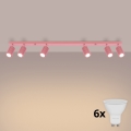 Brilagi - LED spotlamp CRESTO 6xGU10/10W/230V roze