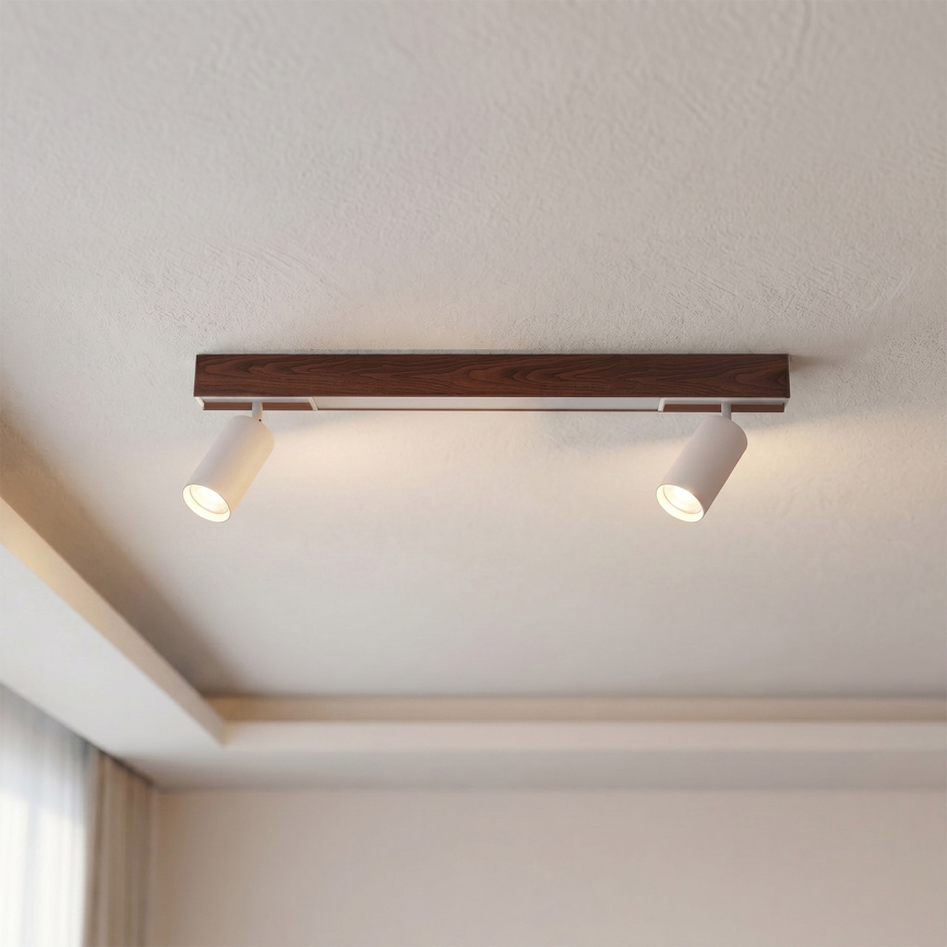BRILAGI - LED-spotlamp SELE 2xGU10/30W/230V + LED/15W wit/kersendecor
