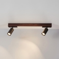 BRILAGI - LED-spotlamp SELE 2xGU10/30W/230V + LED/15W zwart/eiken decor