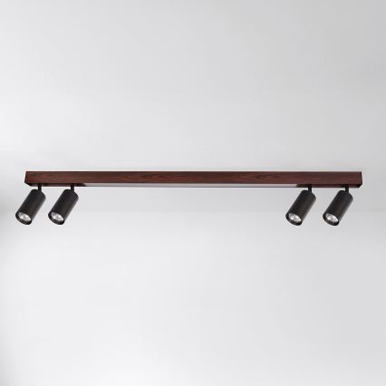 BRILAGI - LED-spotlamp SELE 4xGU10/30W/230V + LED/25W zwart/kersendecor