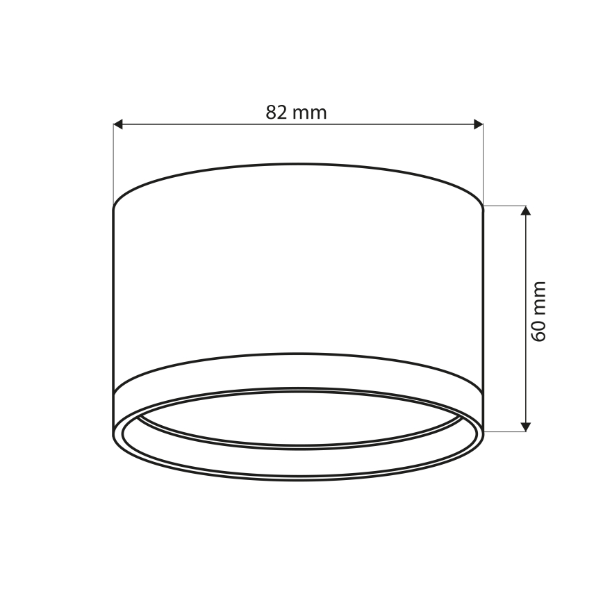 BRILAGI - LED Spotlamp SMOOTH 1xGX53/15W/230V 60x82 mm zwart