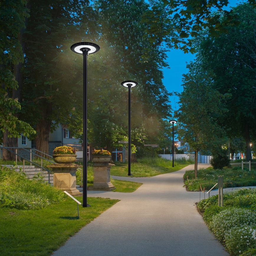Brilagi - LED-straatlamp met 3 m paal URBANSPARK LED/120W/230V zwart IP65