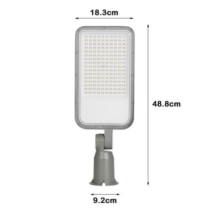 Brilagi - LED straatlamp URBANLIGHT LED/100W/230V grijs IP65