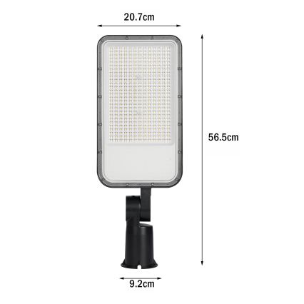 Brilagi - LED-straatlamp URBANLIGHT LED/200W/230V zwart IP65